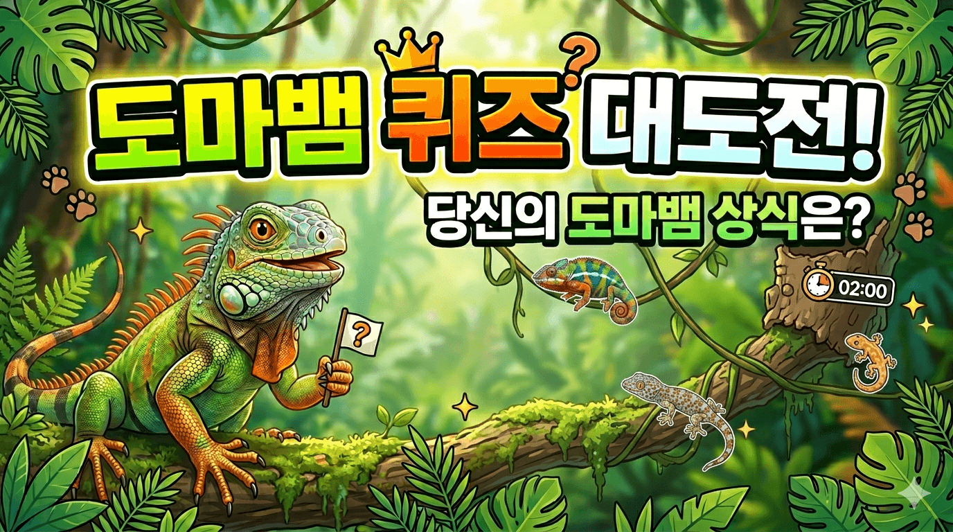 도마뱀 퀴즈 맞추기